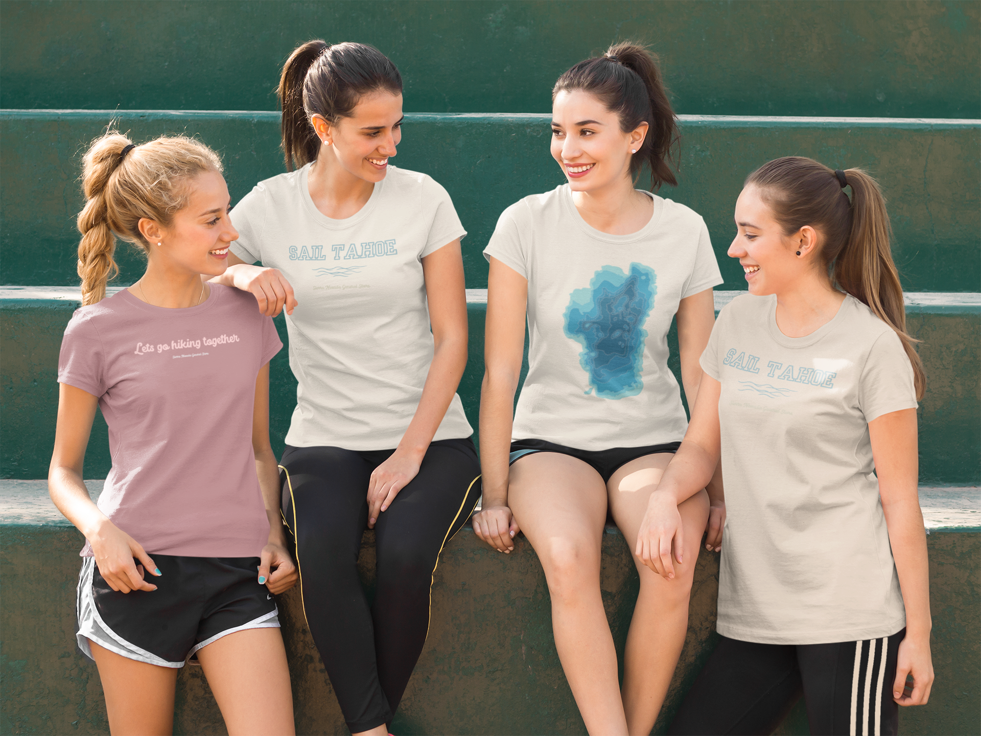 Hiking Together Ladies Fitted Tee