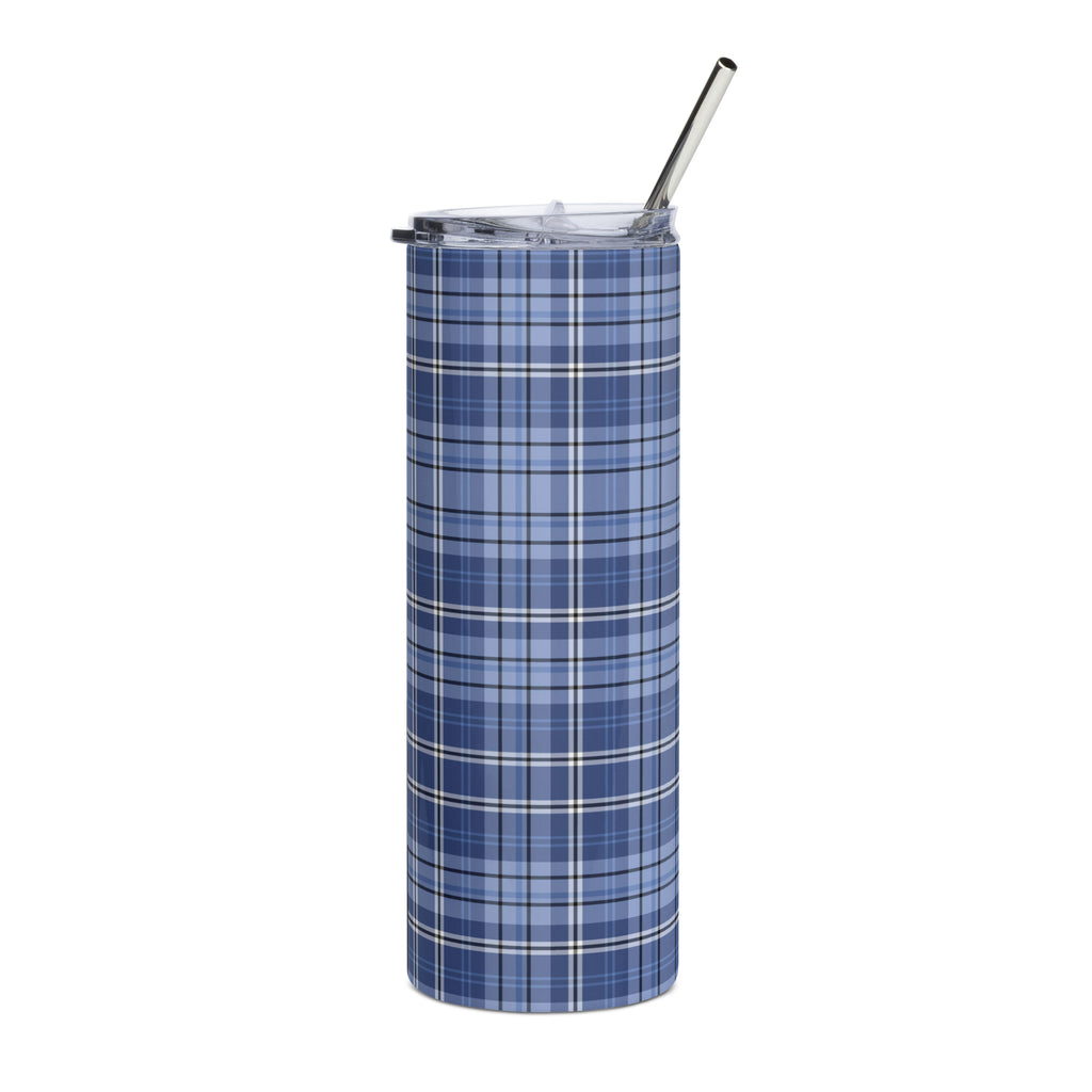 Blue Plaid 20 oz Insulated Tumbler