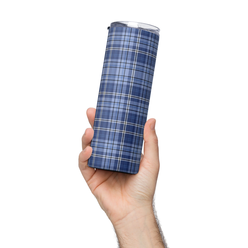 Blue Plaid 20 oz Insulated Tumbler