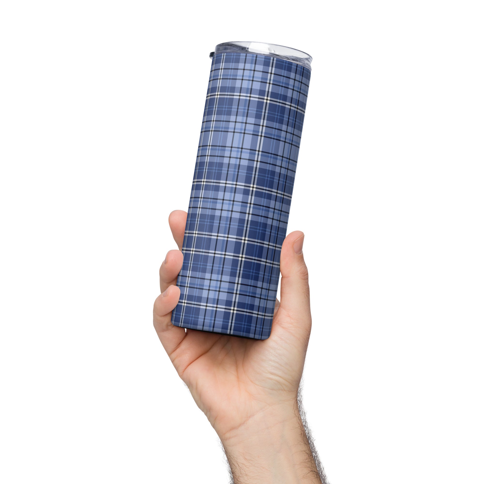 Blue Plaid 20 oz Insulated Tumbler