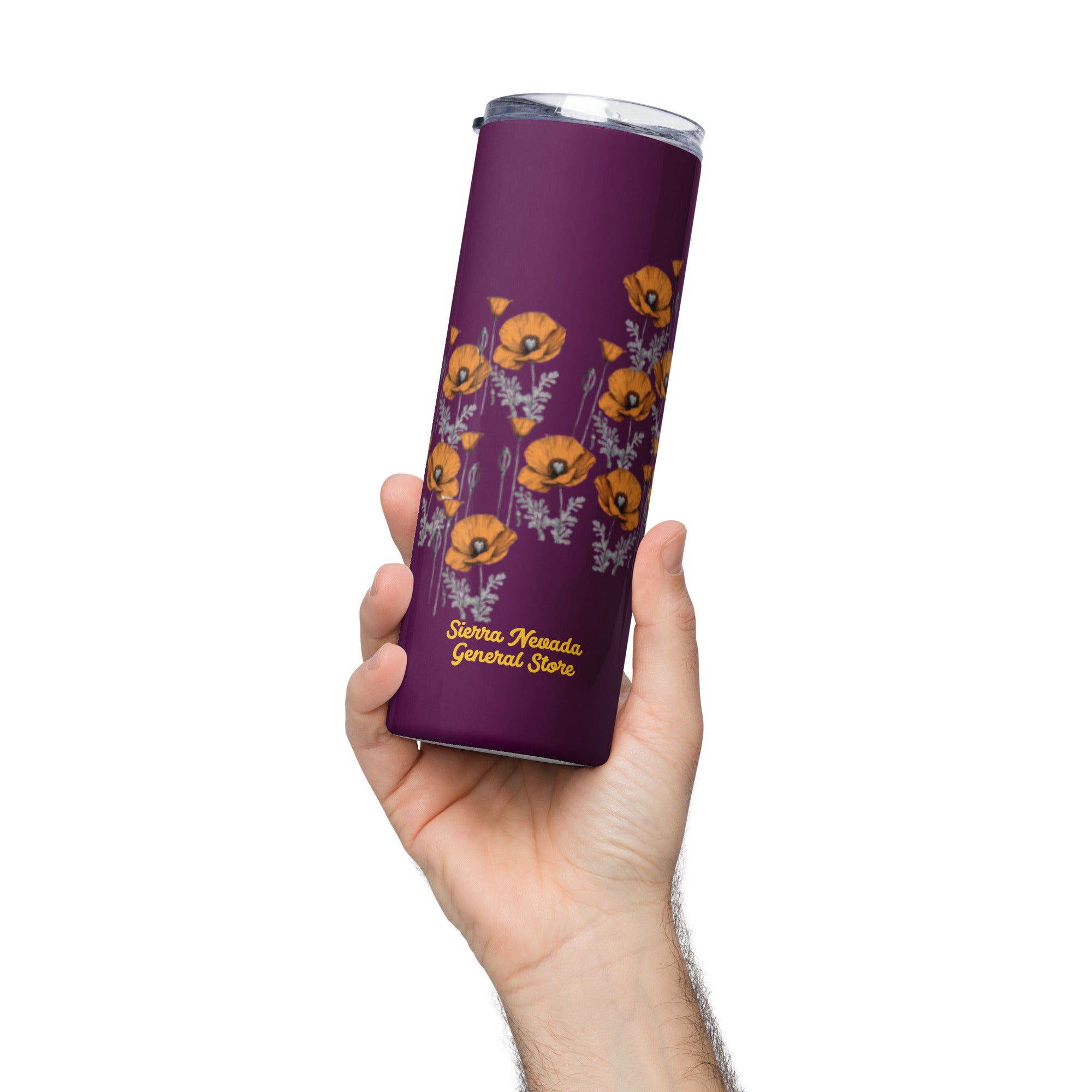 California Poppies 20 oz Insulated Tumbler - Purple
