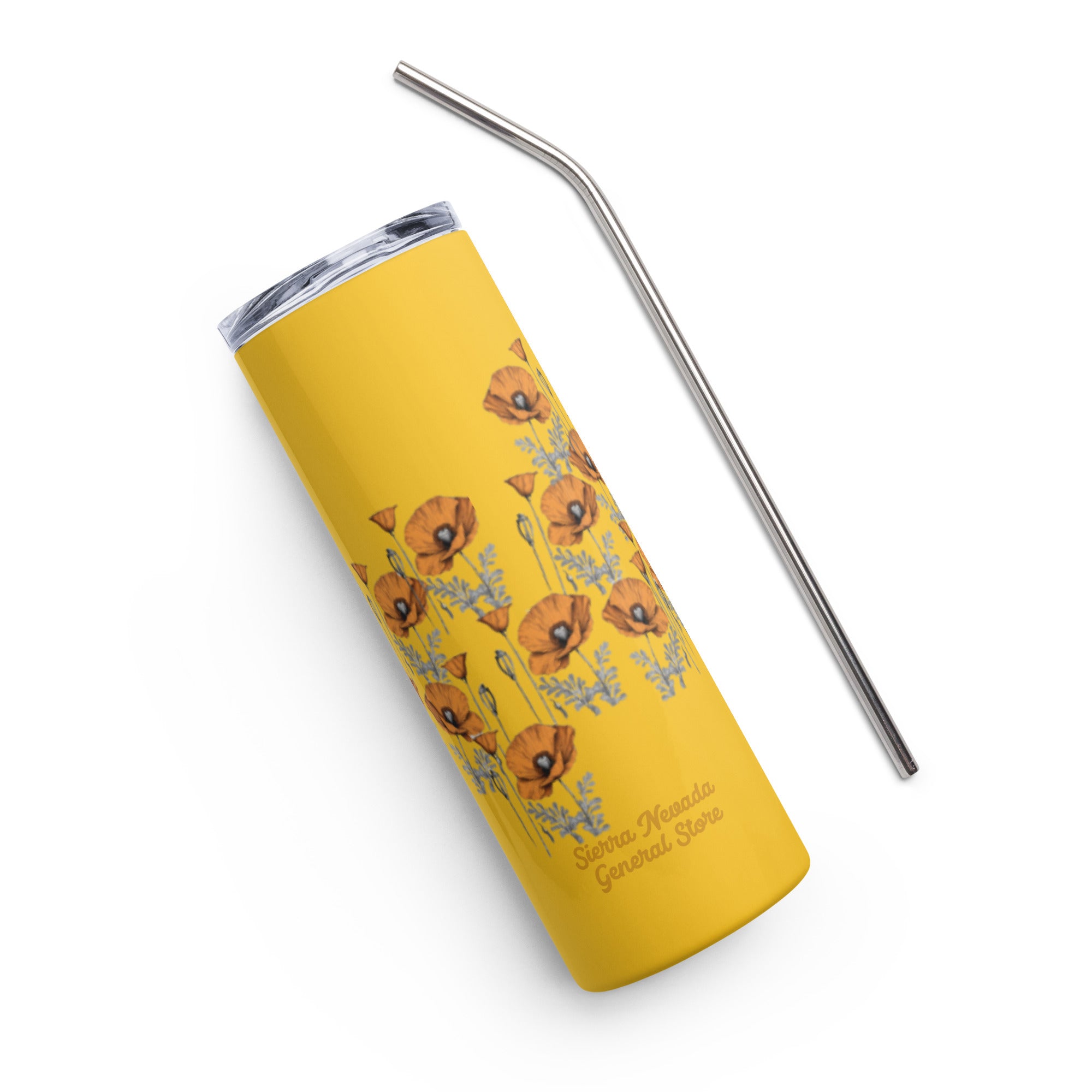 California Poppies 20 oz Insulated Tumbler - Yellow