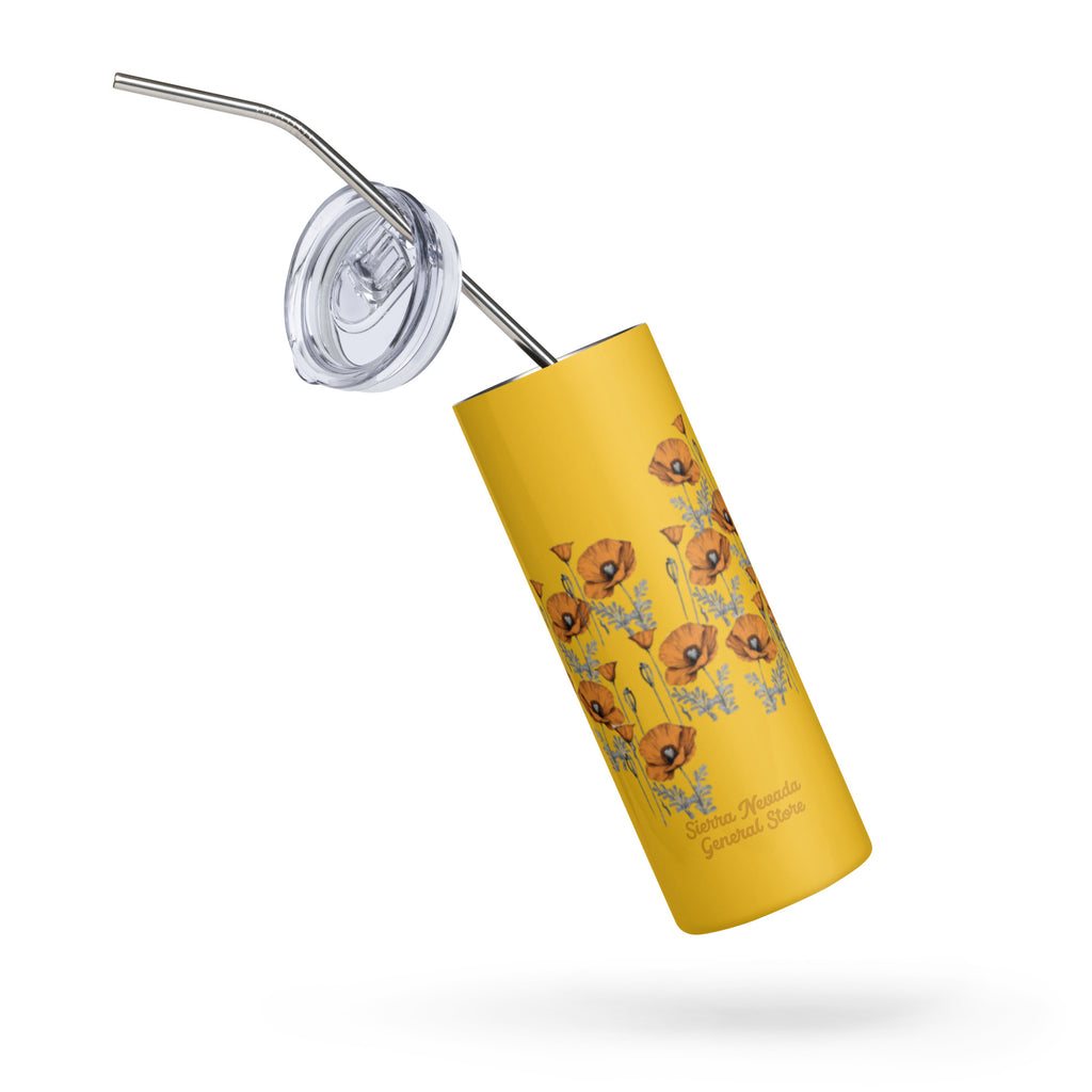 California Poppies 20 oz Insulated Tumbler - Yellow