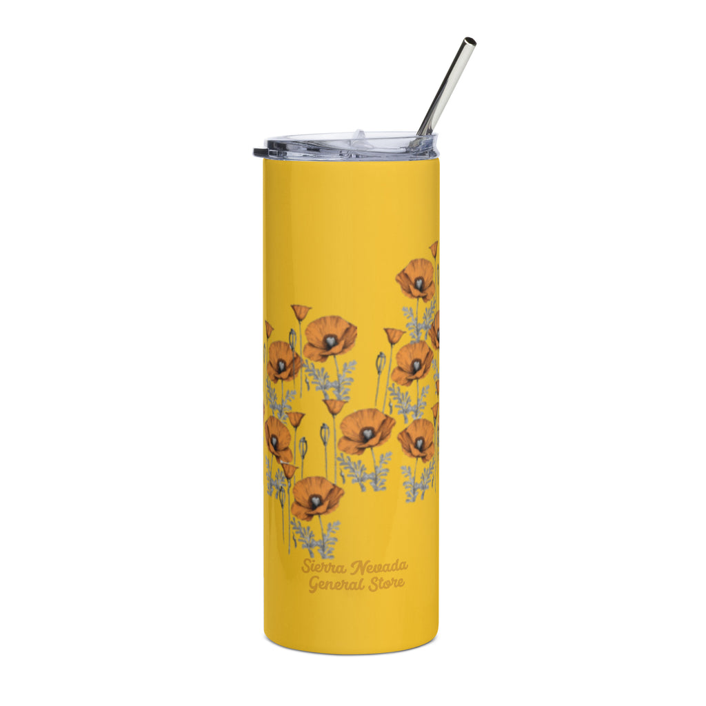California Poppies 20 oz Insulated Tumbler - Yellow