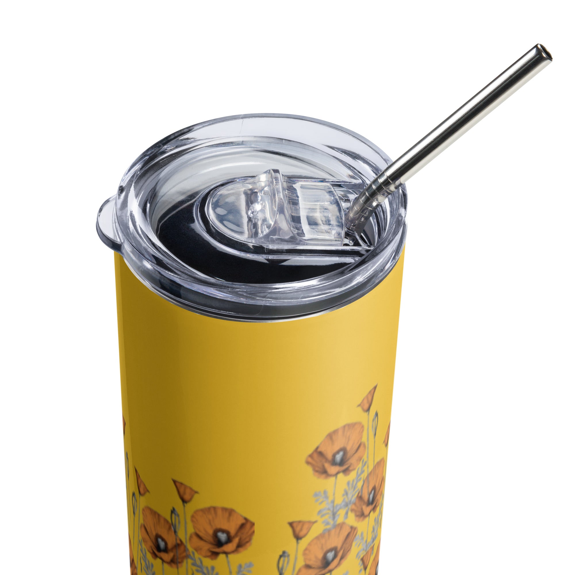 California Poppies 20 oz Insulated Tumbler - Yellow