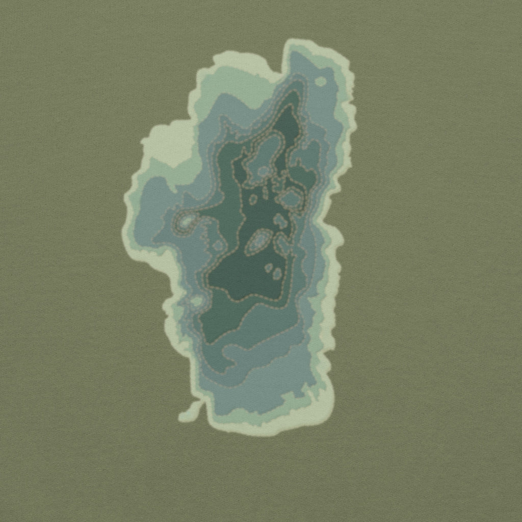 Green Tahoe Depth Map Hoodie