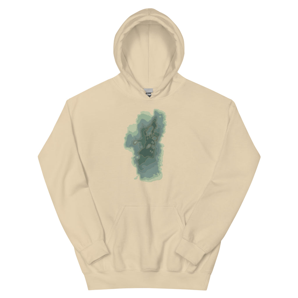 Green Tahoe Depth Map Hoodie