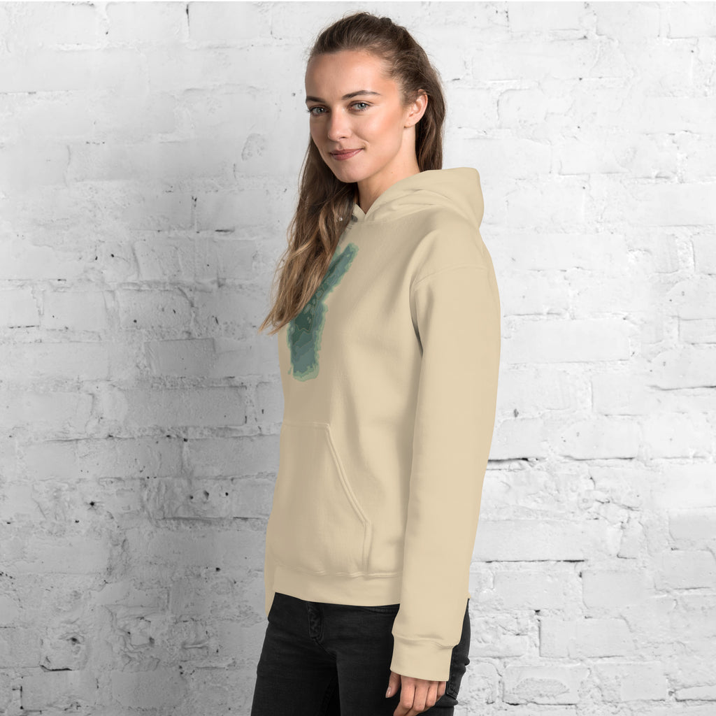 Green Tahoe Depth Map Hoodie