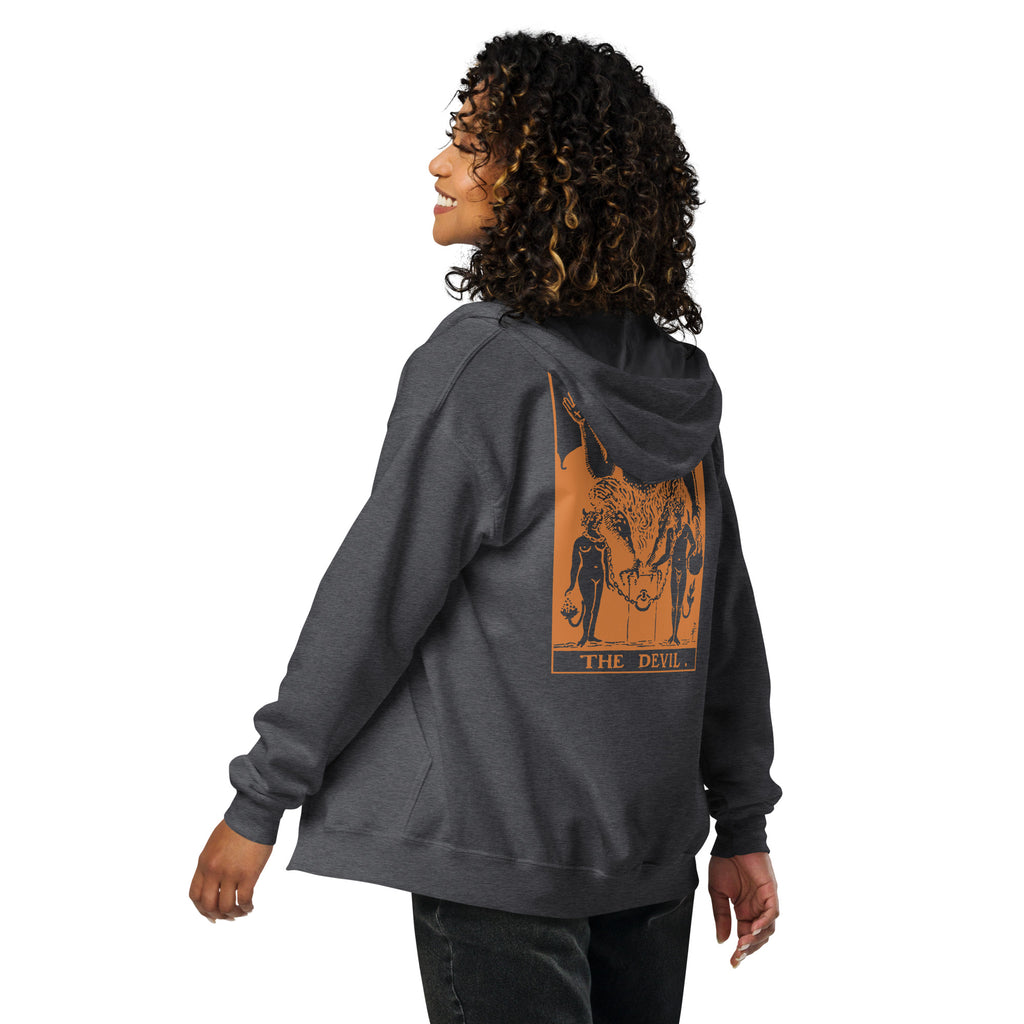 The Devil Tarot Card Zip up Hoodie