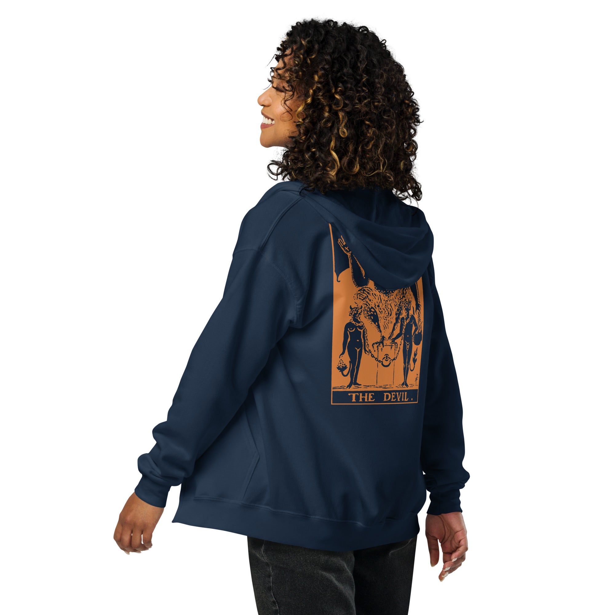 The Devil Tarot Card Zip up Hoodie