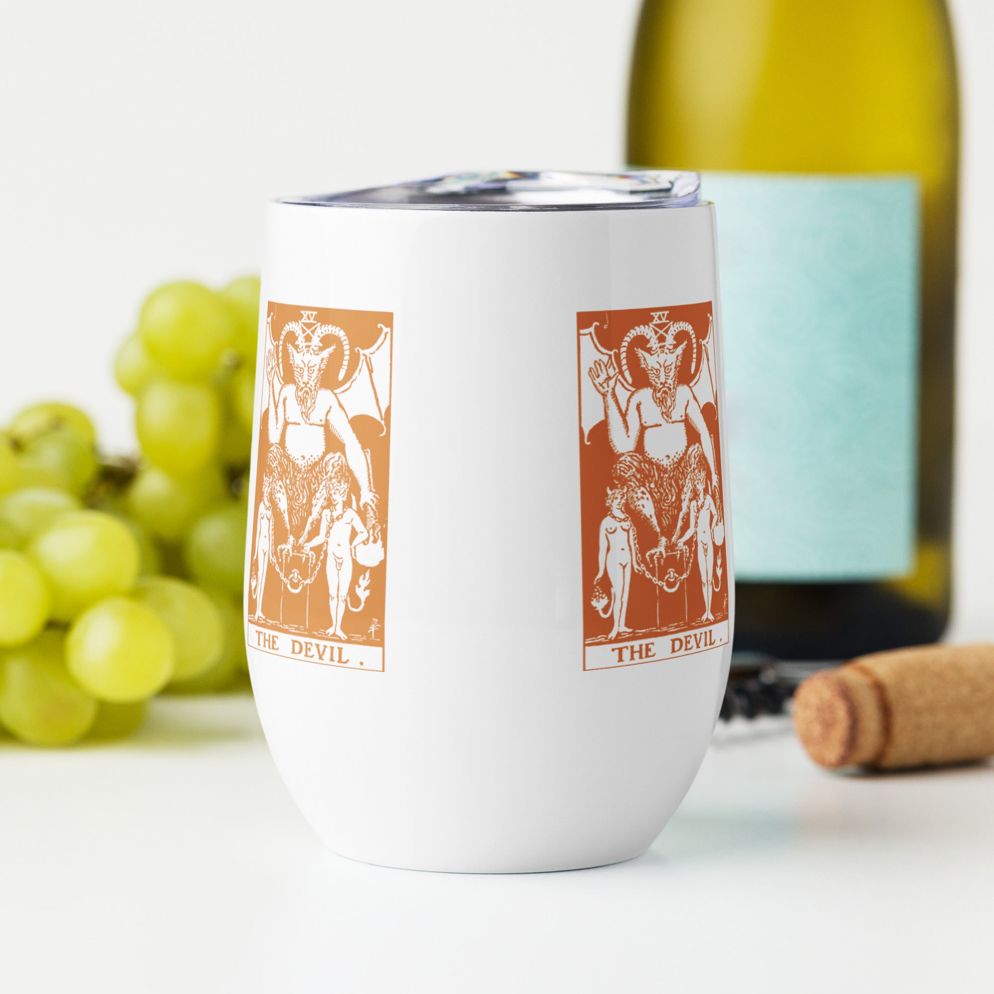 The Devil Tarot Card 12 oz Insulated Tumbler