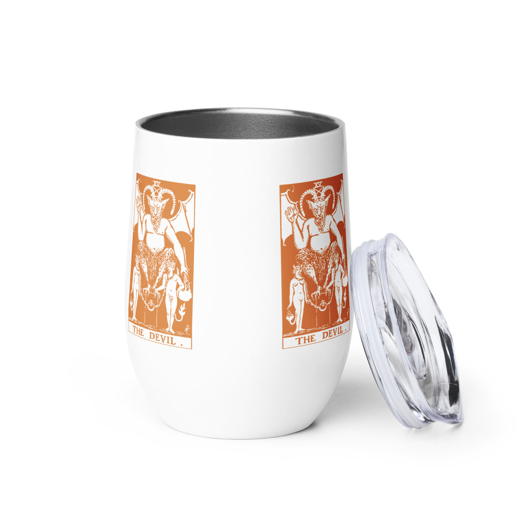 The Devil Tarot Card 12 oz Insulated Tumbler
