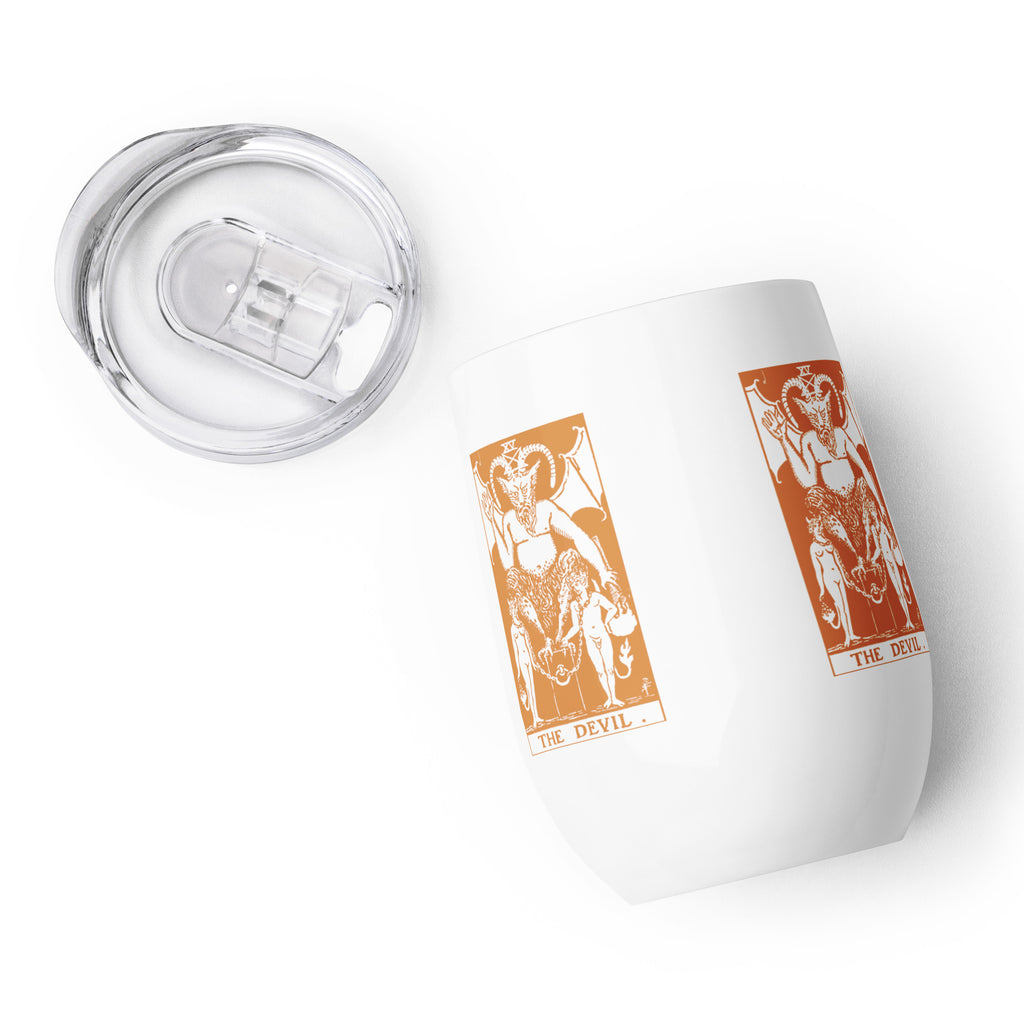 The Devil Tarot Card 12 oz Insulated Tumbler