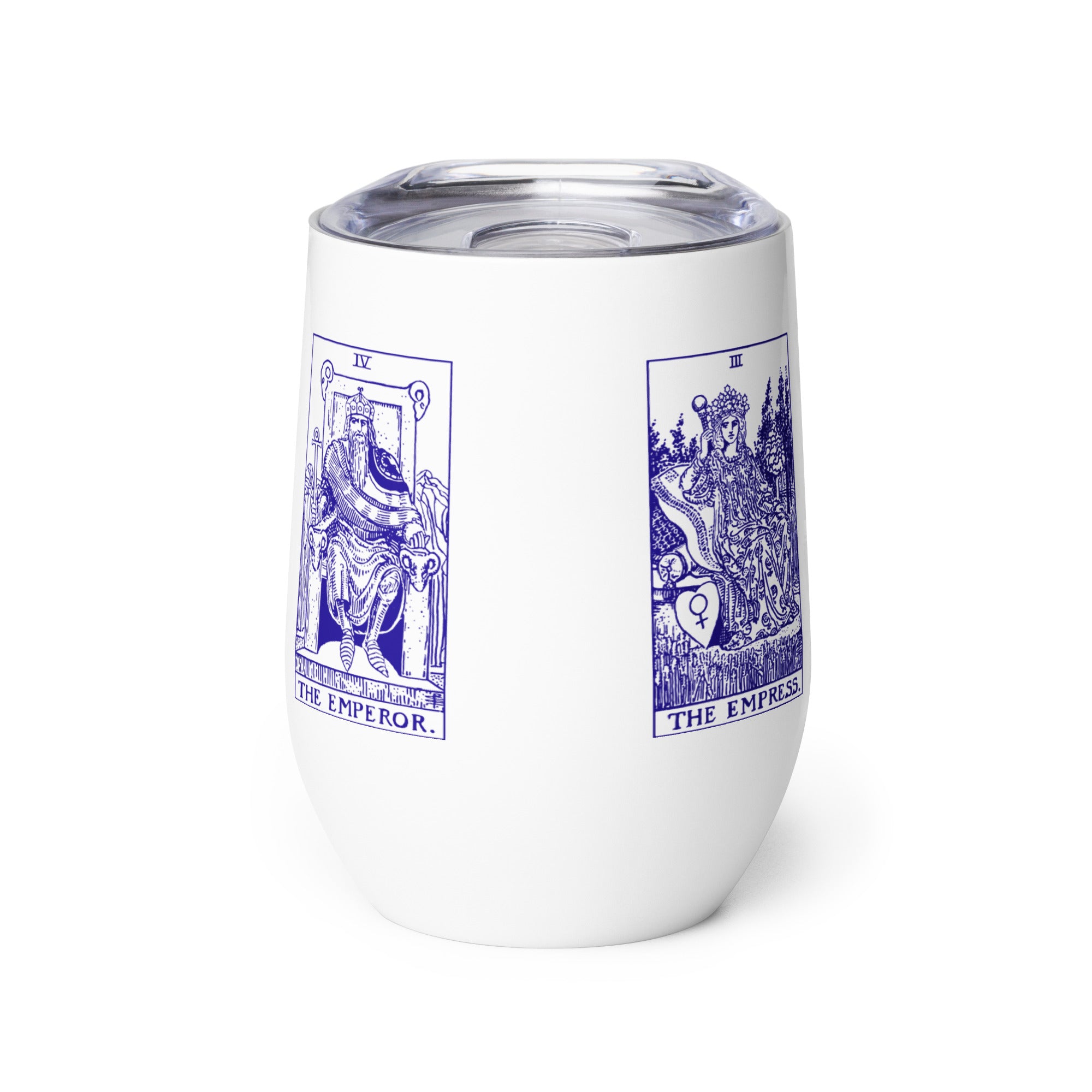 The Empress & Emperor Tarot Card 12 oz Insulated Tumbler