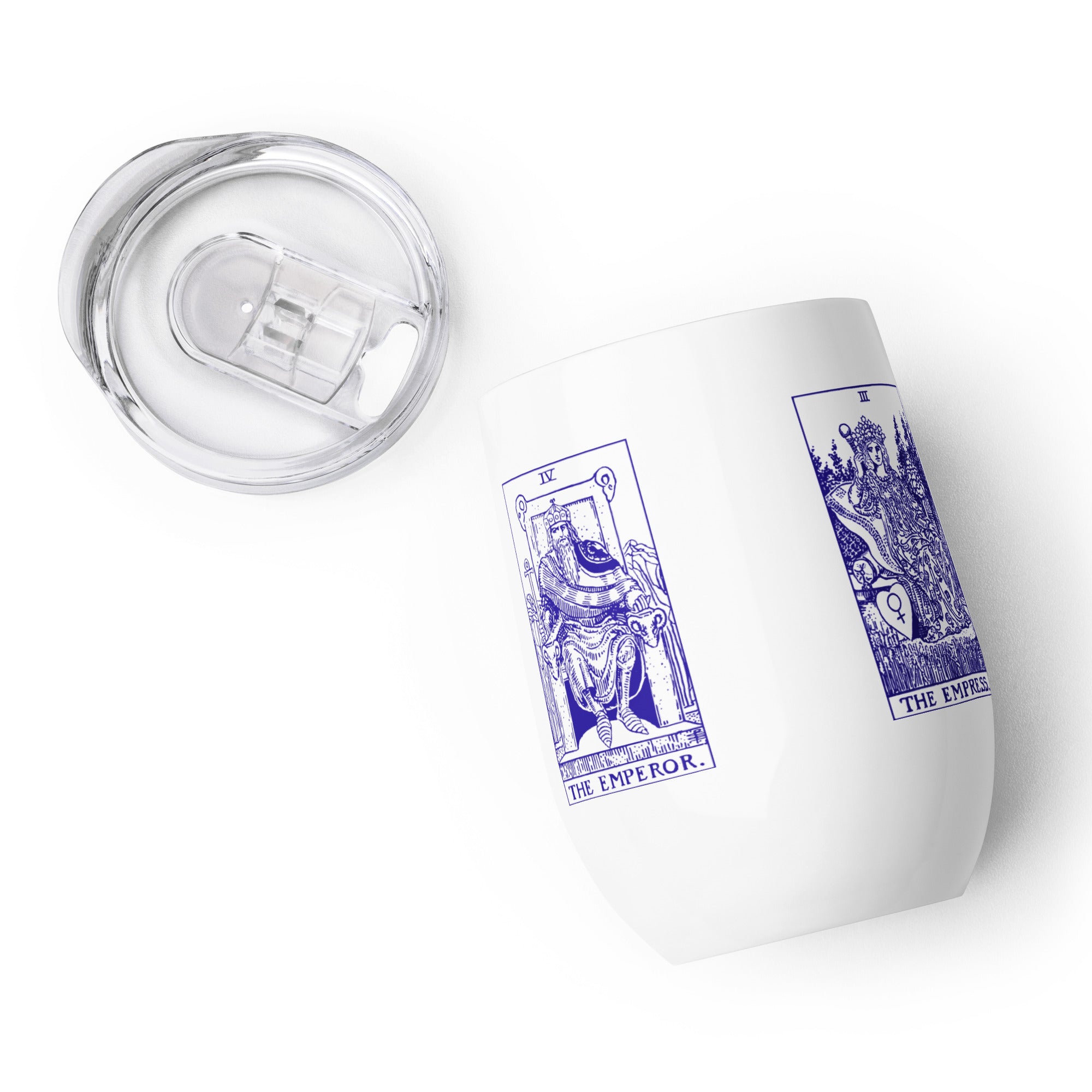 The Empress & Emperor Tarot Card 12 oz Insulated Tumbler