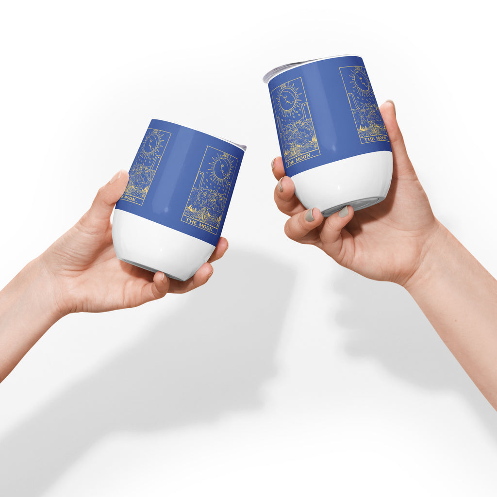 The Moon Tarot Card 12 oz Insulated Tumbler