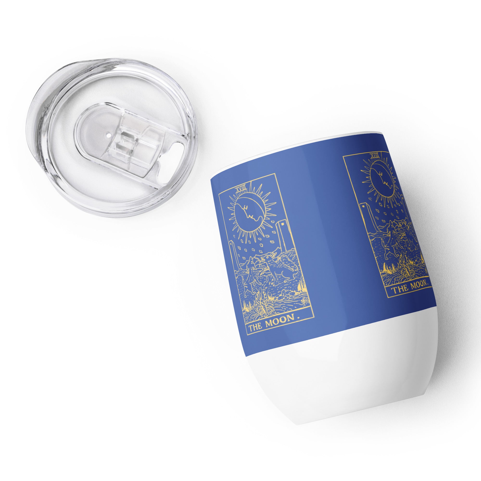 The Moon Tarot Card 12 oz Insulated Tumbler