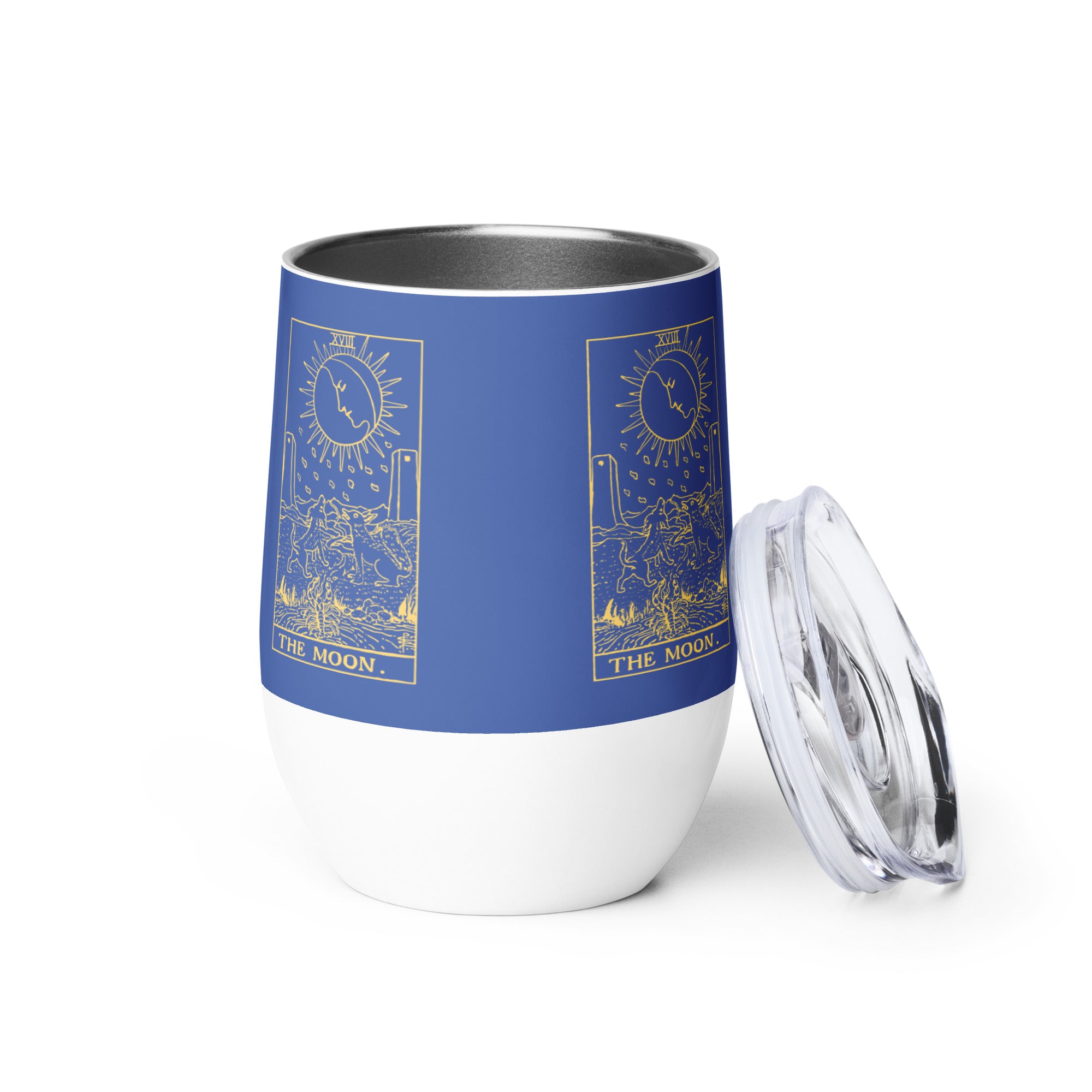 The Moon Tarot Card 12 oz Insulated Tumbler