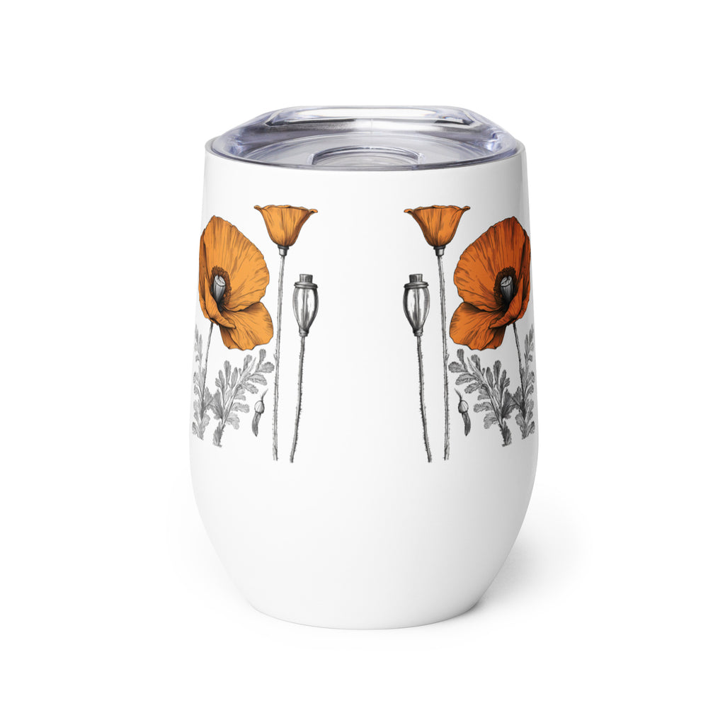 California Poppies 12 oz Insulated Tumbler