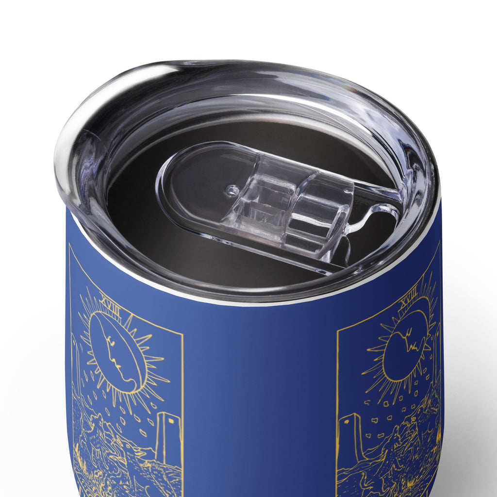 The Moon Tarot Card 12 oz Insulated Tumbler