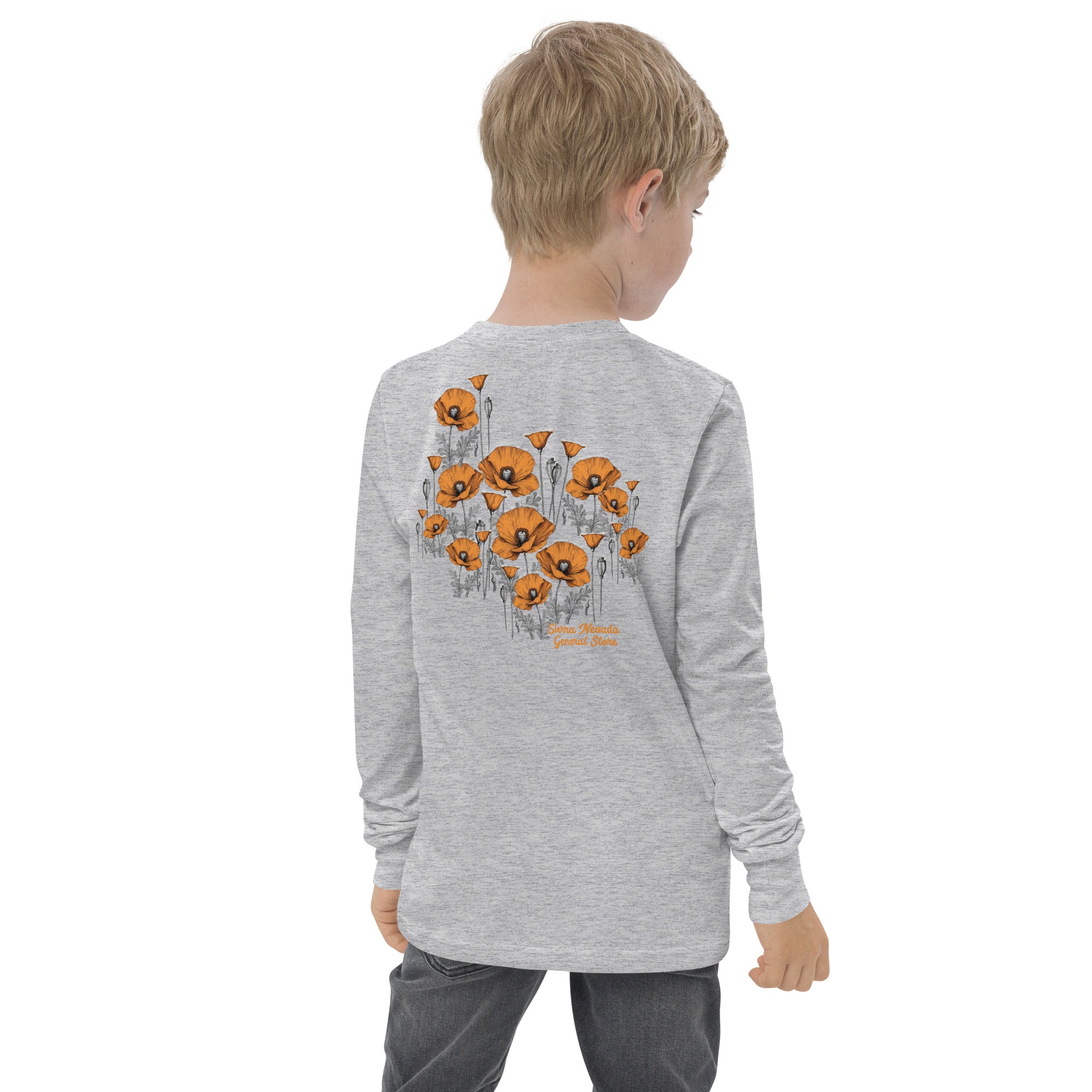 California Poppies Long Sleeve Tee for Kids